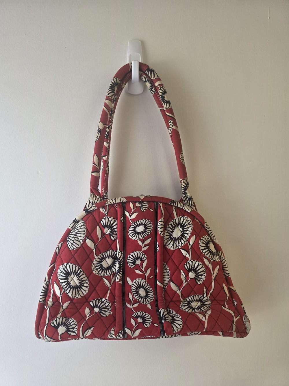 Vera Bradley Retired Quilted Floral Red Tote Bag